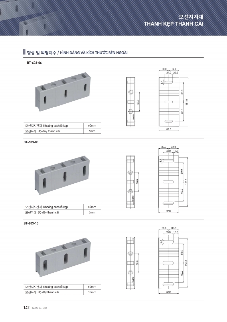 THANH ĐỠ CHO BUSBAR BT-603-06